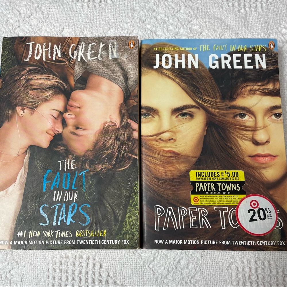Fault in Our Stars + Paper Towns by:John Green